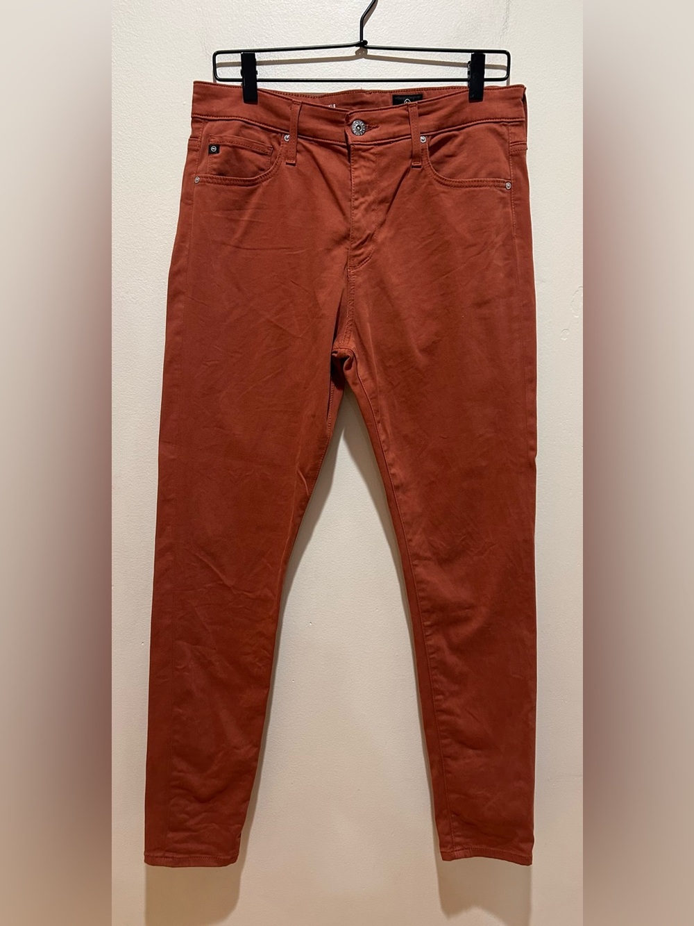 AG Adriano Goldschmied The Farrah Skinny Ankle High Rise Golden Brown Jeans 30R